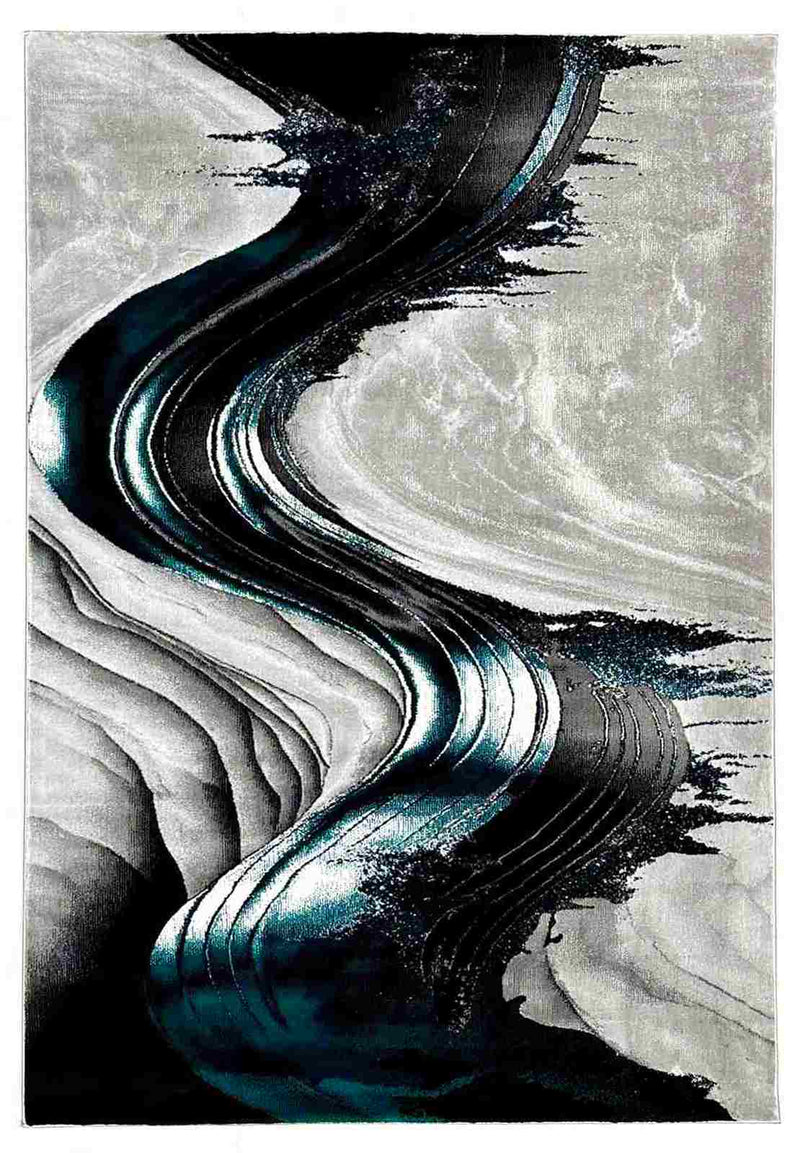 Contempo Rug Design 1112 Black 8x11 (7'8x10'8")"