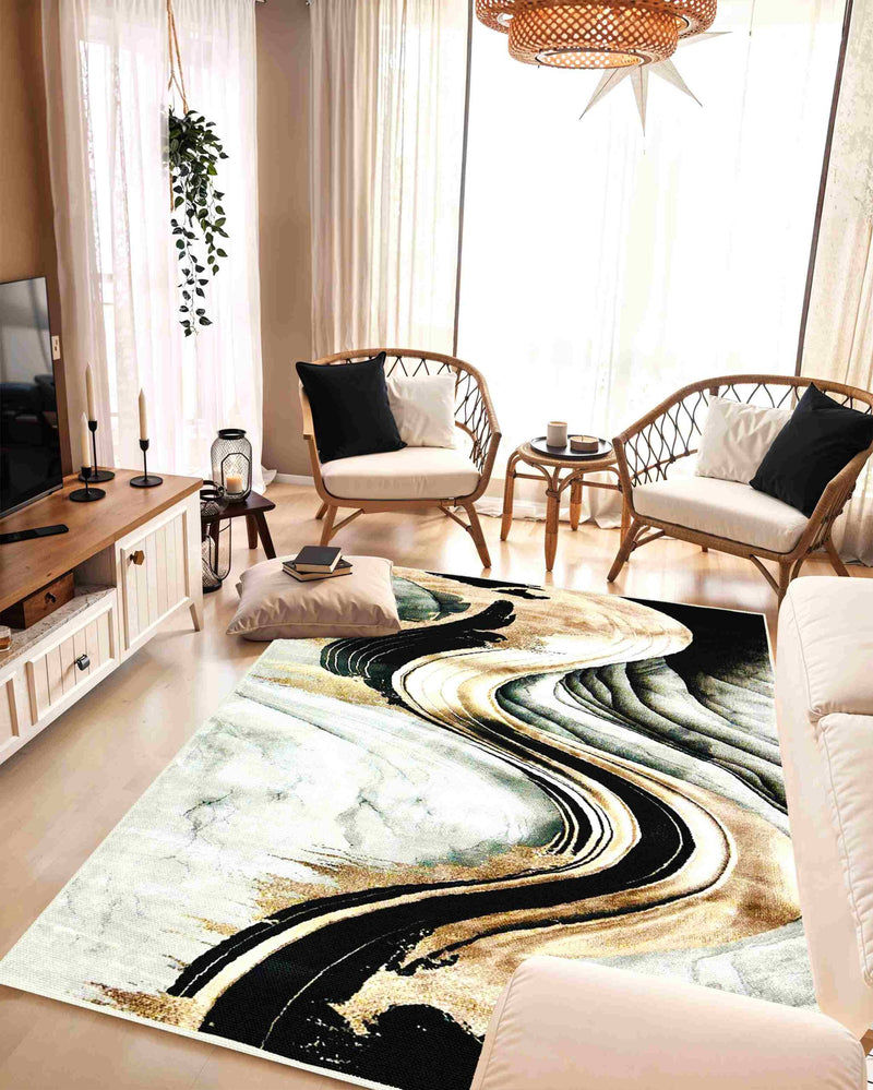 Contempo Rug Design 1112 Sand 7 Foot Round (6'6x6'6" Round)"