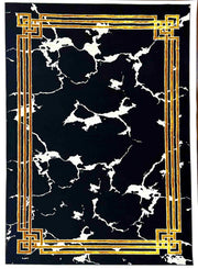 Contempo Rug Design 1114 Black 2x8 Runner (2'6x7'9")"