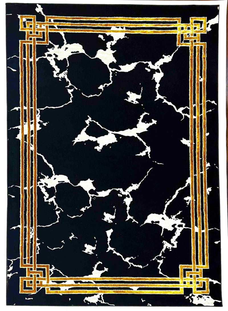 Contempo Rug Design 1114 Black 2x8 Runner (2'6x7'9")"