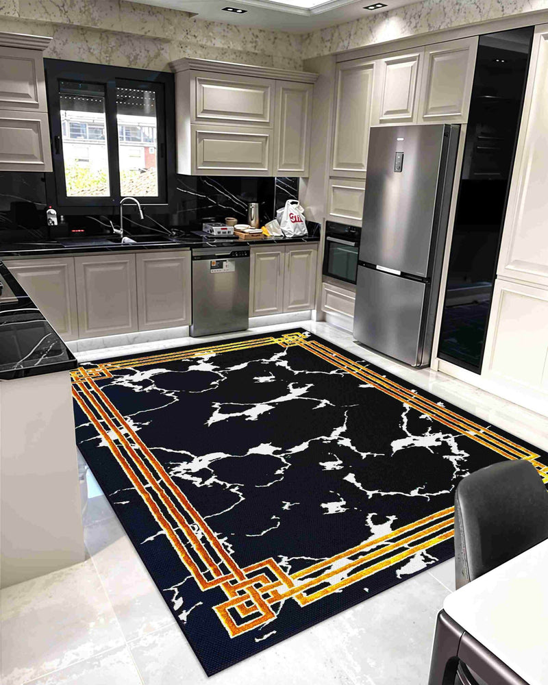 Contempo Rug Design 1114 Black 8x11 (7'8x10'8")"