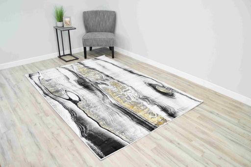 LUXURY Rug DESIGN 1135 Black 10x13 (9'2x12'5")"