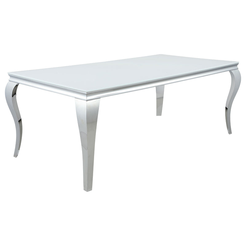 Carone Rectangular 81-inch Glass Top Dining Table