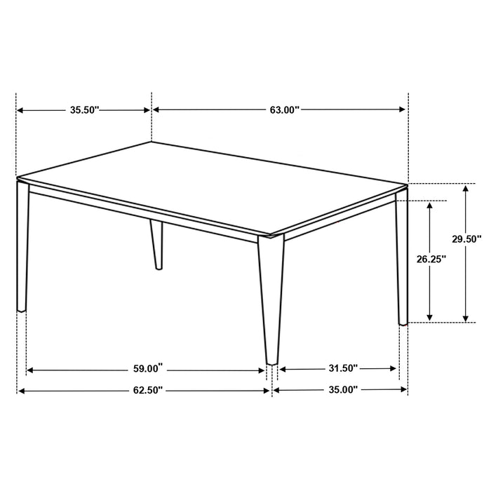 Stevie  Rectangular Dining Set Grey and Black