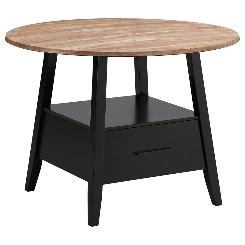 Mesa de comedor a la altura de la encimera Gibson Round de 50 pulgadas, color roble Yukon