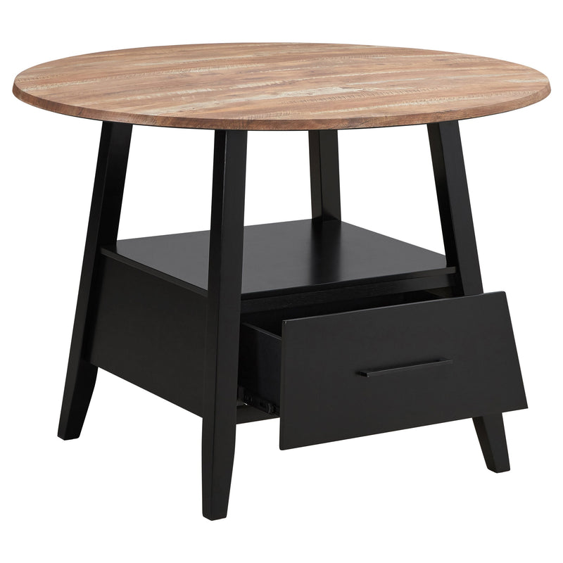 Mesa de comedor a la altura de la encimera Gibson Round de 50 pulgadas, color roble Yukon