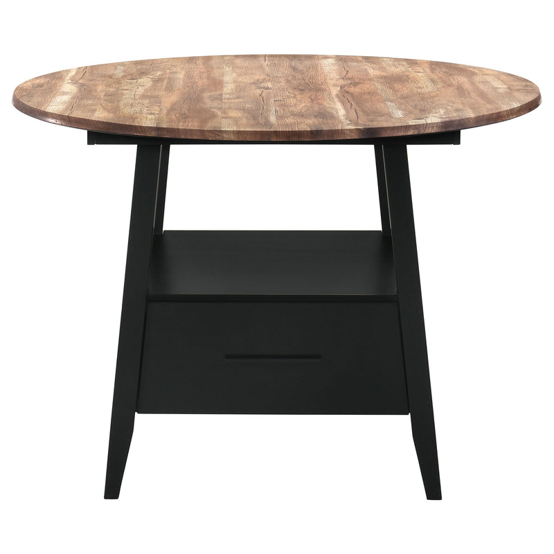 Mesa de comedor a la altura de la encimera Gibson Round de 50 pulgadas, color roble Yukon