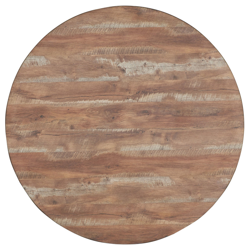 Mesa de comedor a la altura de la encimera Gibson Round de 50 pulgadas, color roble Yukon