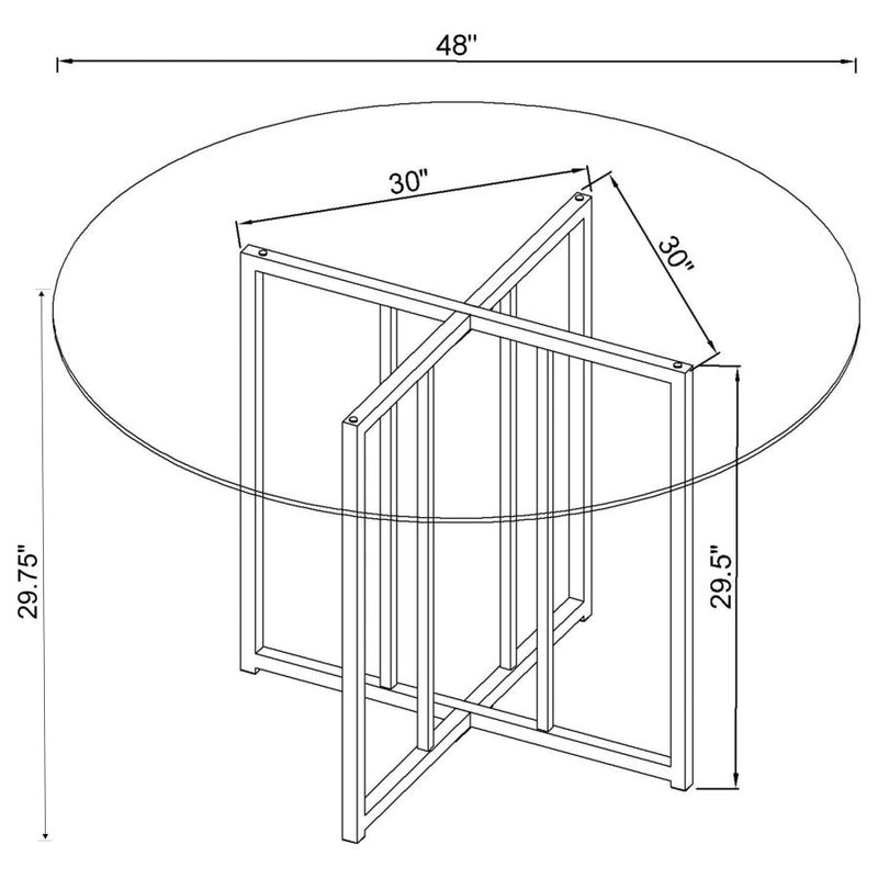 Pace Geometric Metal Dining Table Base