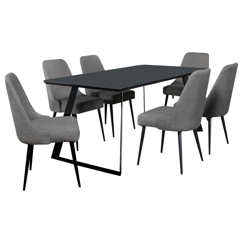 Smith Rectangular Ceramic Top Dining Table Set