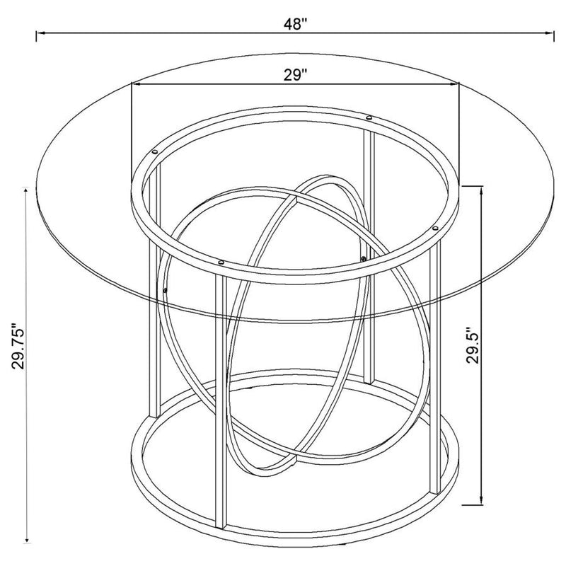 Levy Loop Metal Dining Table Base
