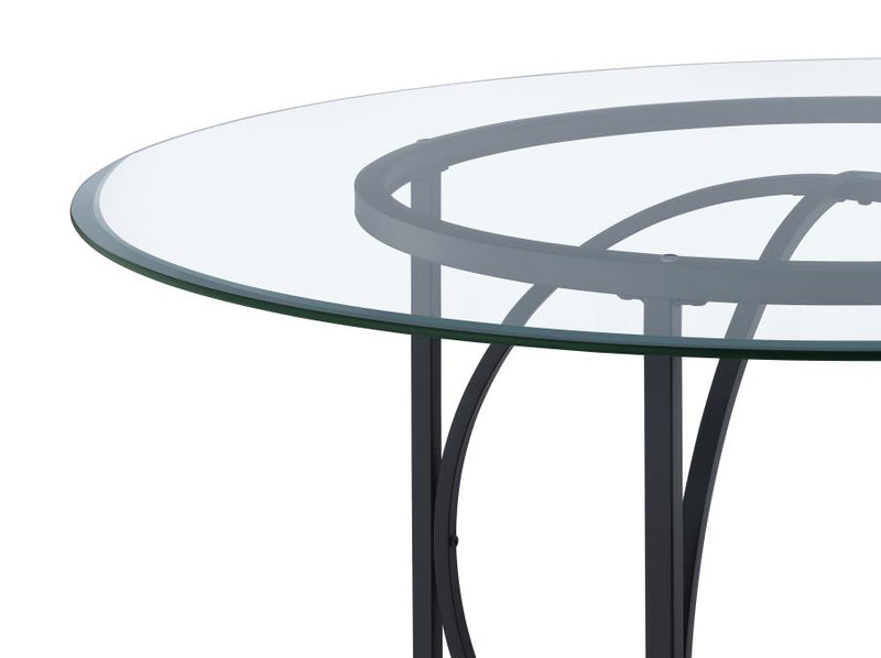 Levy 48-inch Round Glass Top Dining Table