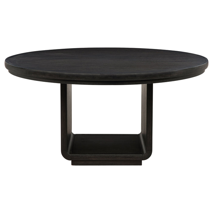 Leandro Round Dining Table Set Burnished