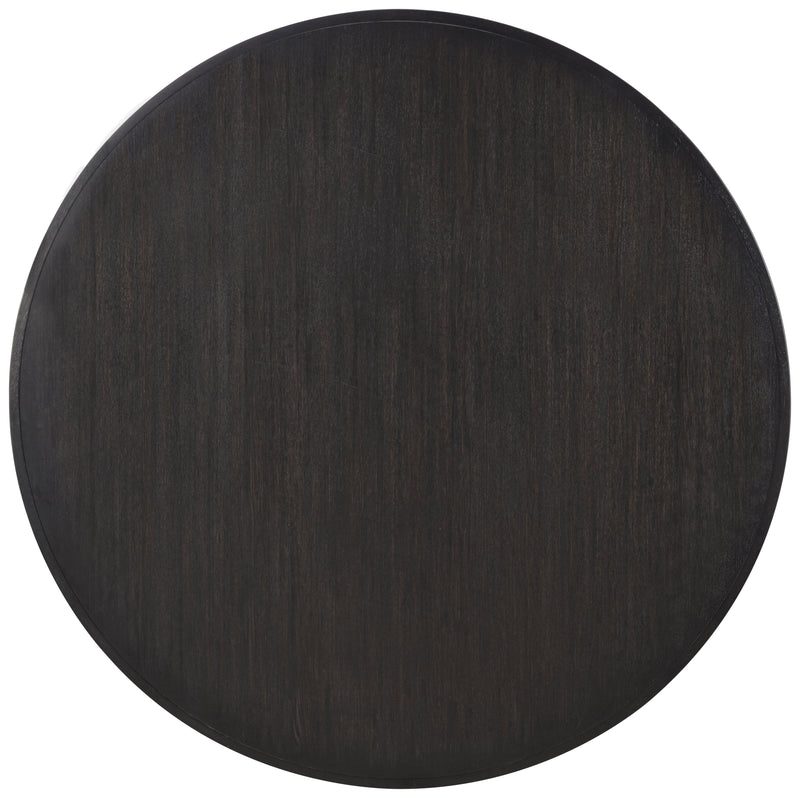 Mesa de comedor redonda Leandro de 60 pulgadas, negro bruñido