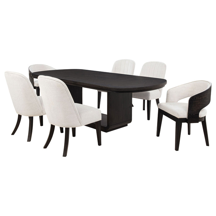 Leandro Rectangular Dining Table Set Burnished