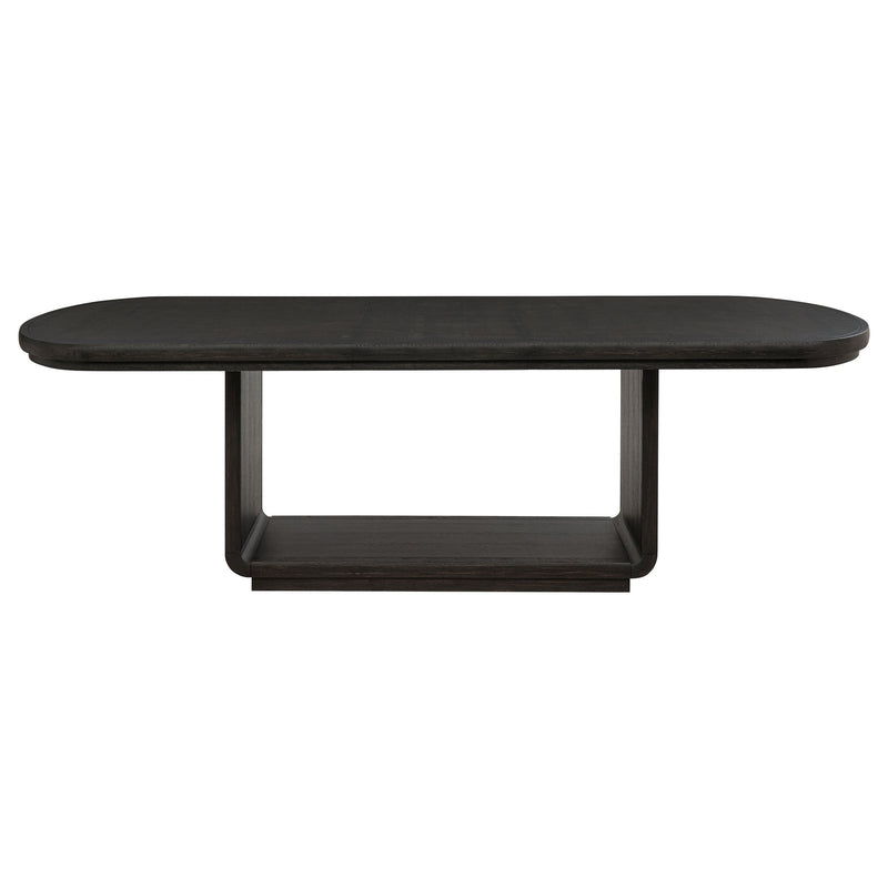 Juego de comedor rectangular Leandro bruñido