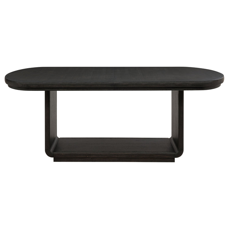 Leandro 78-inch Extension Dining Room Table Burnished Black