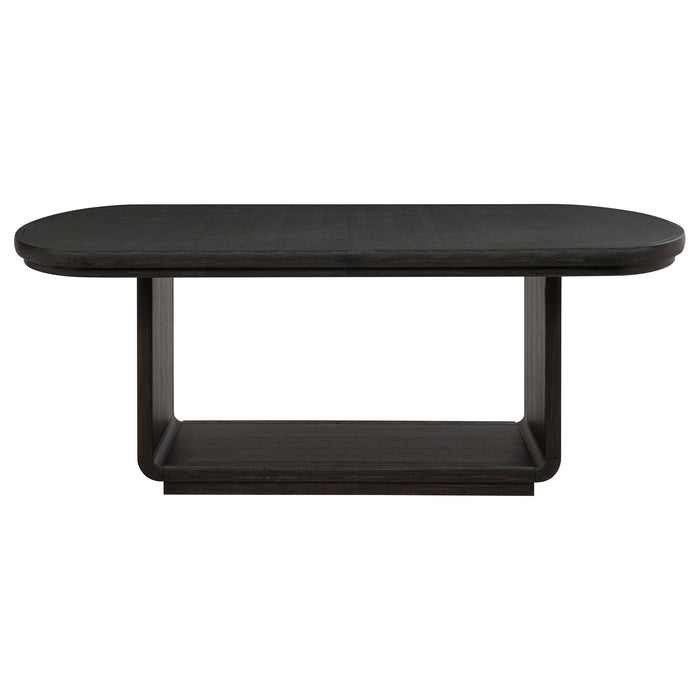 Leandro 78-inch Extension Dining Room Table Burnished Black
