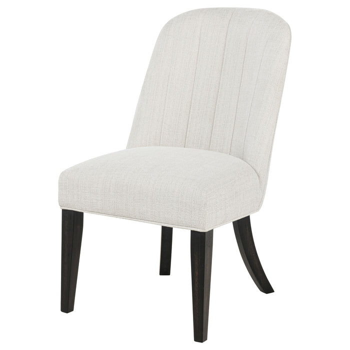 Leandro Upholstered Dining Side Chair Cream (Set of 2)