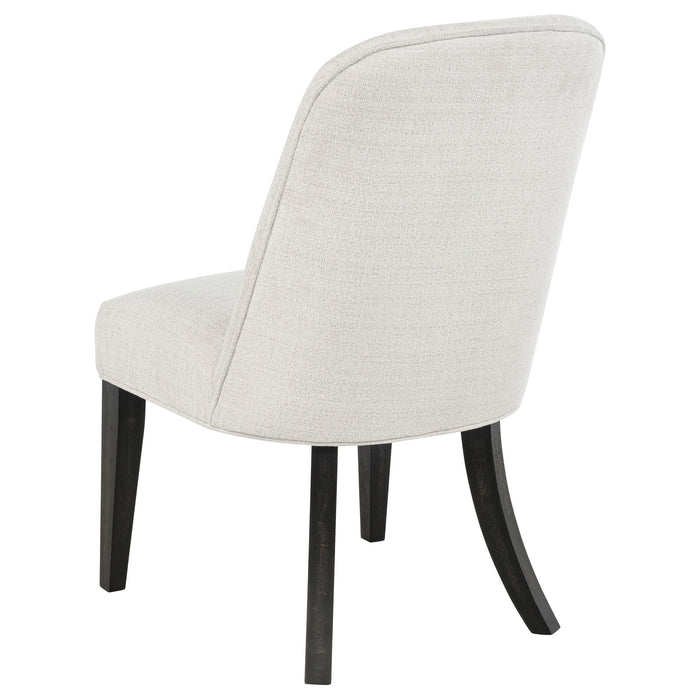 Leandro Upholstered Dining Side Chair Cream (Set of 2)