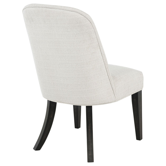 Leandro Upholstered Dining Side Chair Cream (Set of 2)