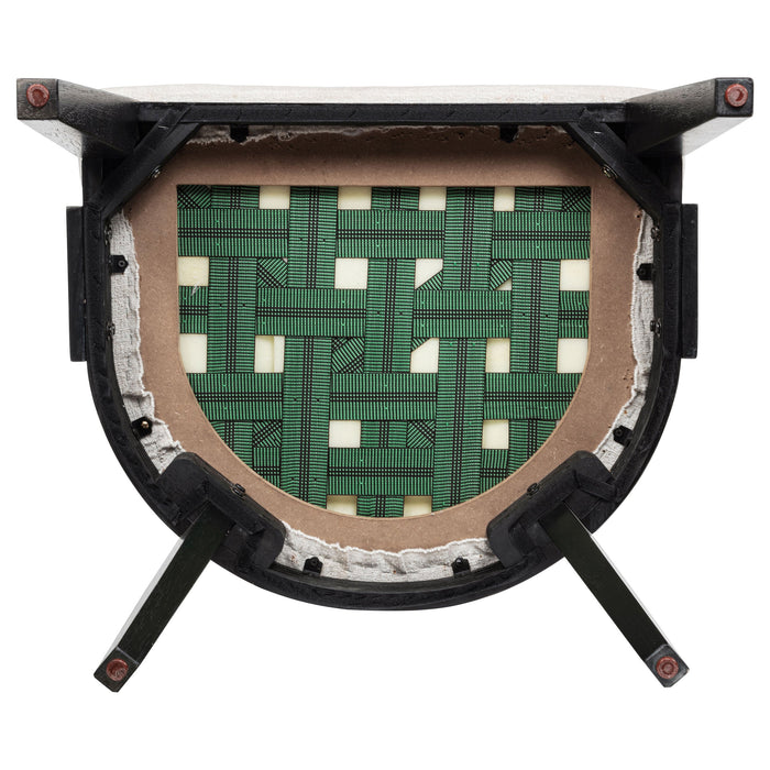 Leandro Upholstered Dining Arm Chair Cream (Set of 2)