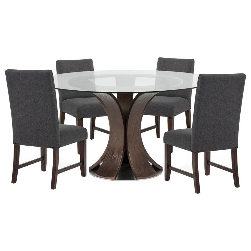 Naser 5-piece 48-inch Round Dining Table Set