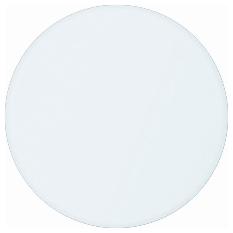Naser 48-inch Round Glass Top Dining Table