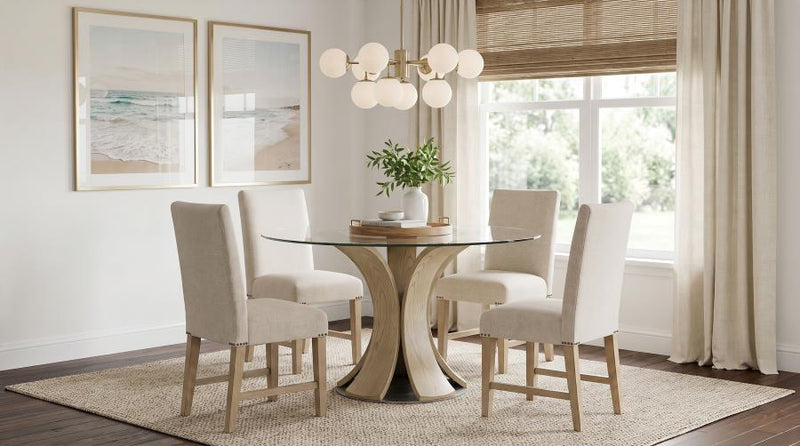 Naser 5-piece 48-inch Round Dining Table Set