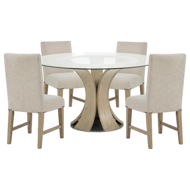 Naser 5-piece 48-inch Round Dining Table Set