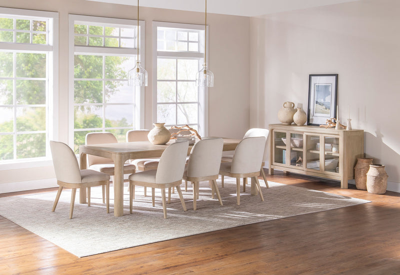 Mesa de comedor extensible Solano de 90 pulgadas, mango envejecido