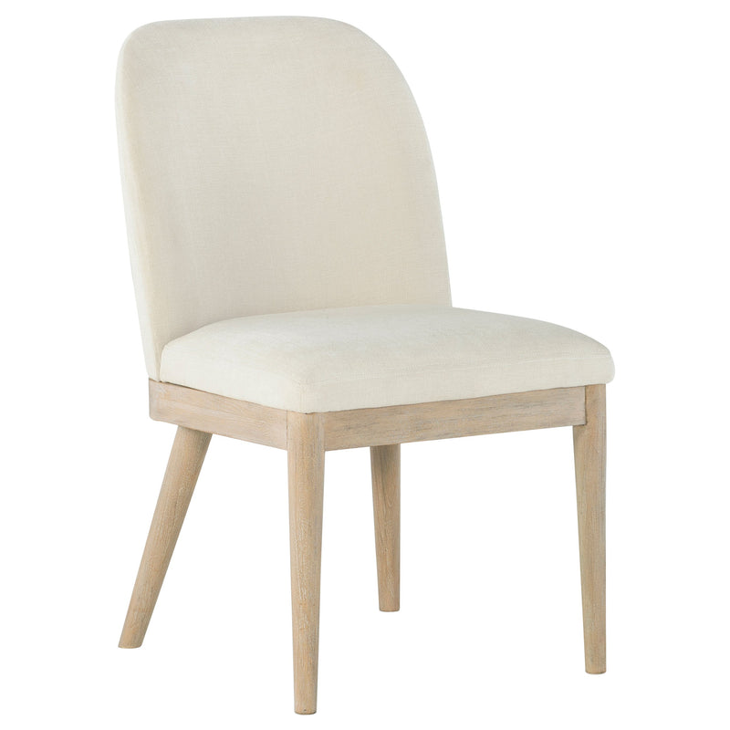 Silla de comedor auxiliar tapizada Solano beige (Juego de 2)
