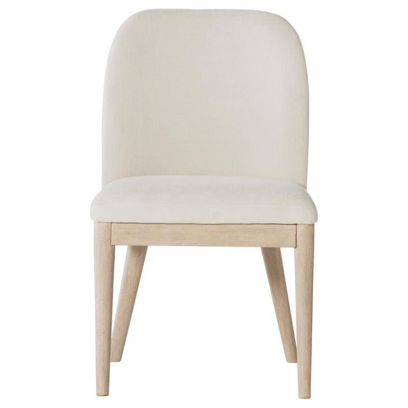 Solano Upholstered Dining Side Chair Beige (Set of 2)