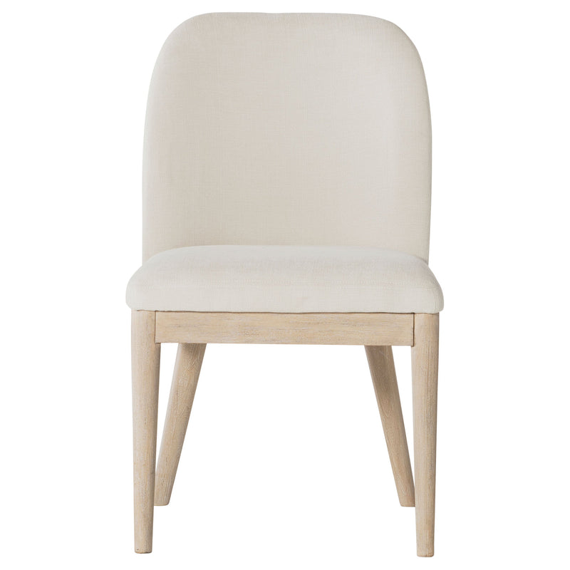 Silla de comedor auxiliar tapizada Solano beige (Juego de 2)