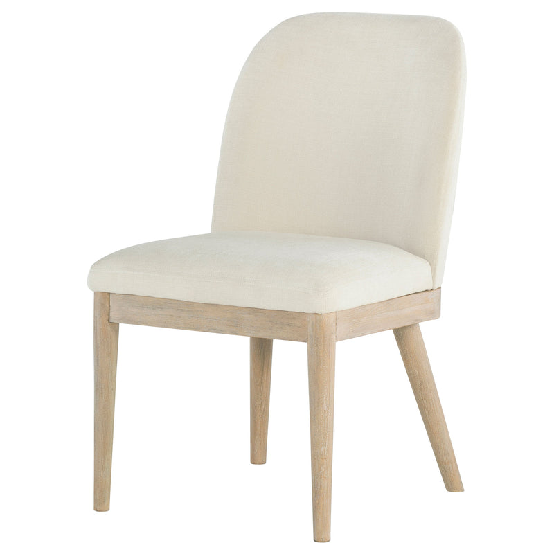Silla de comedor auxiliar tapizada Solano beige (Juego de 2)