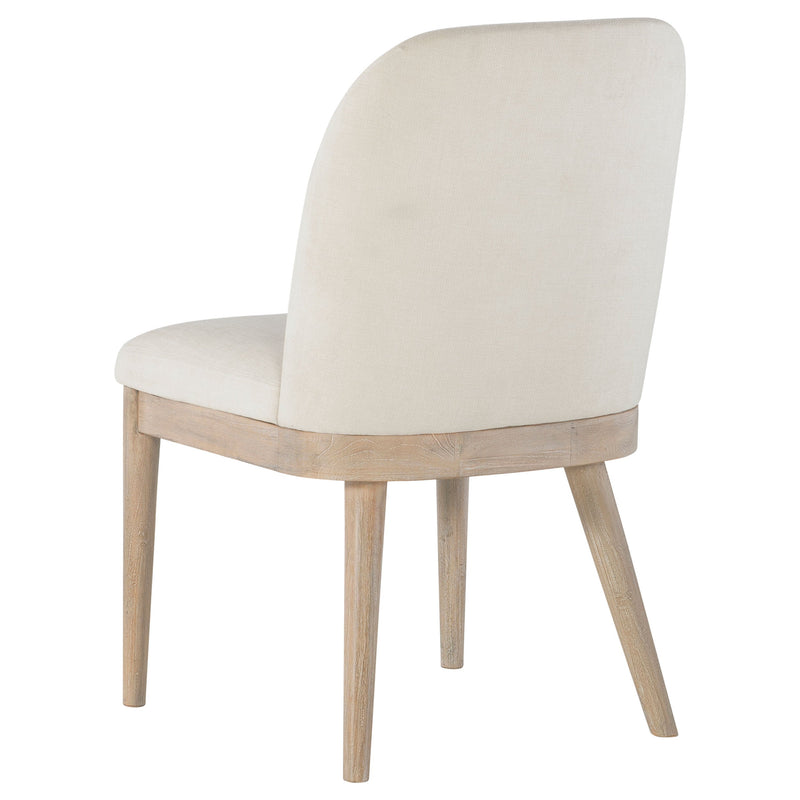 Silla de comedor auxiliar tapizada Solano beige (Juego de 2)