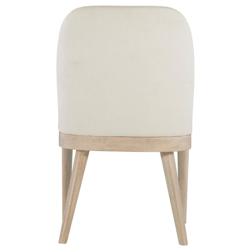 Solano Upholstered Dining Side Chair Beige (Set of 2)