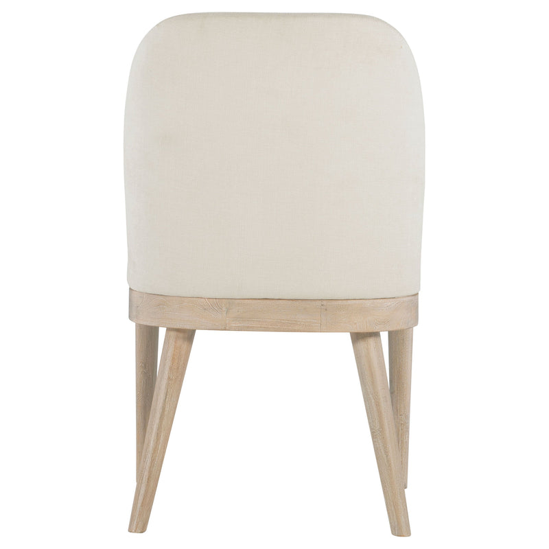 Silla de comedor auxiliar tapizada Solano beige (Juego de 2)