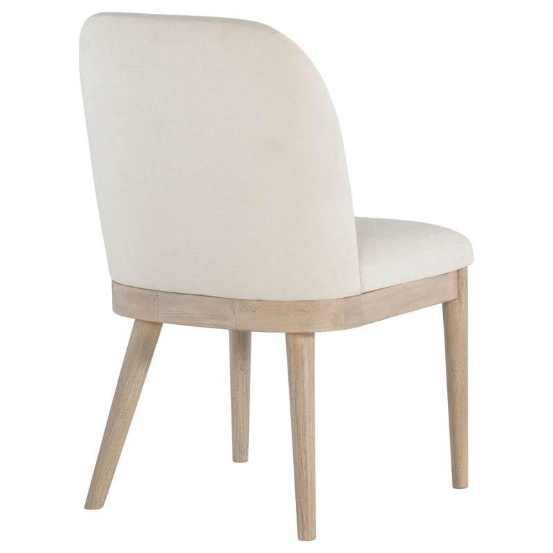 Silla de comedor auxiliar tapizada Solano beige (Juego de 2)