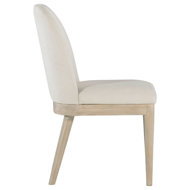 Silla de comedor auxiliar tapizada Solano beige (Juego de 2)