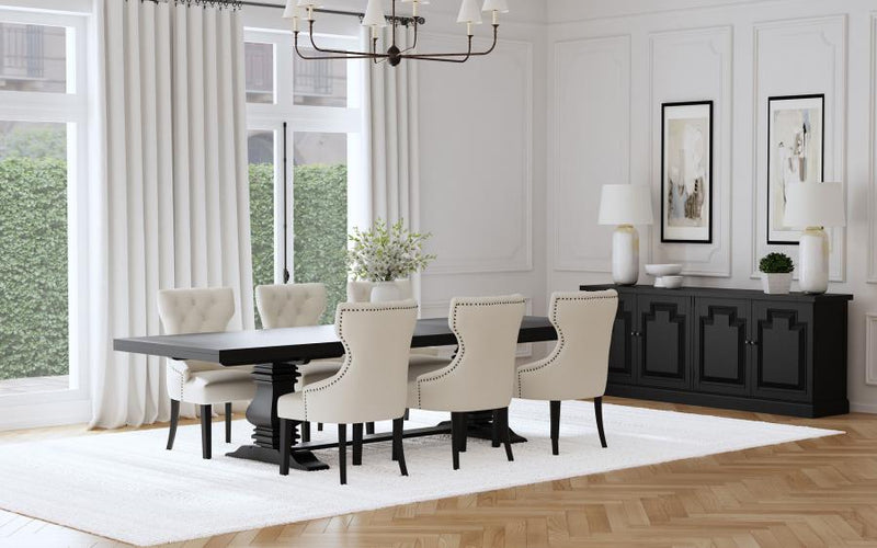Juego de mesa de comedor extensible Florence de 126 pulgadas