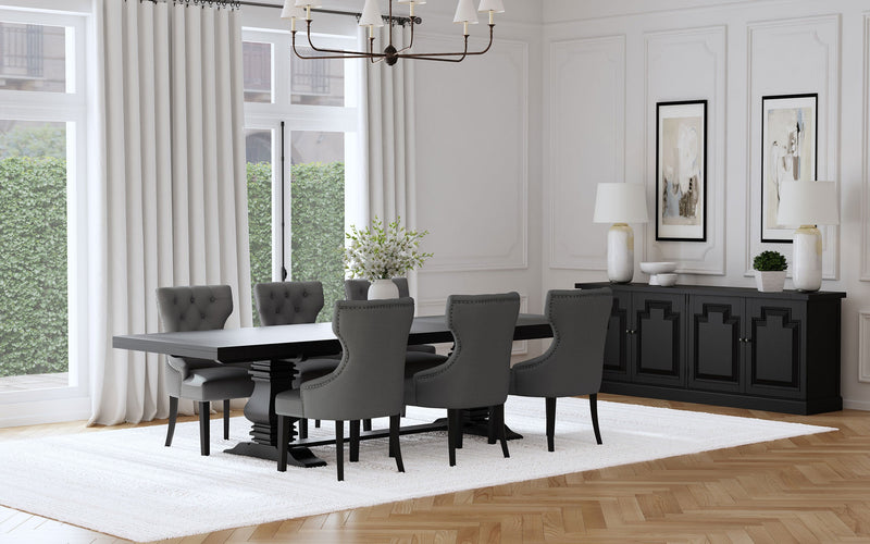 Juego de mesa de comedor extensible Florence de 126 pulgadas