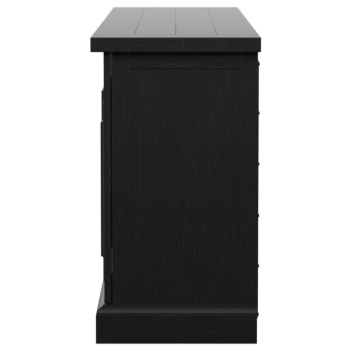 Florence 4-door Dining Sideboard Buffet Distressed Black