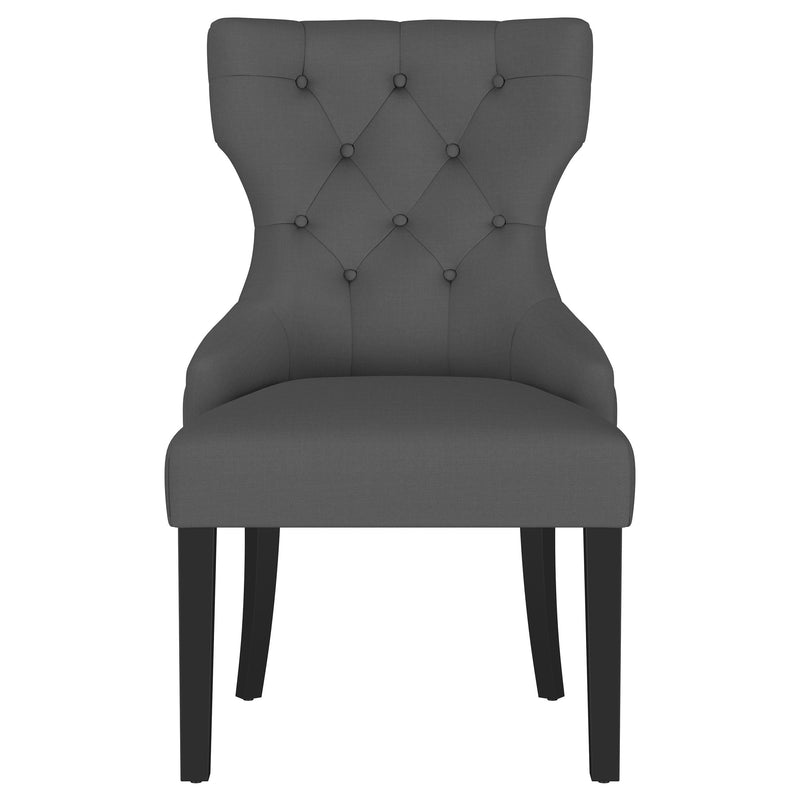 Silla de comedor tapizada con botones Baney