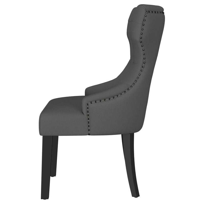 Silla de comedor tapizada con botones Baney