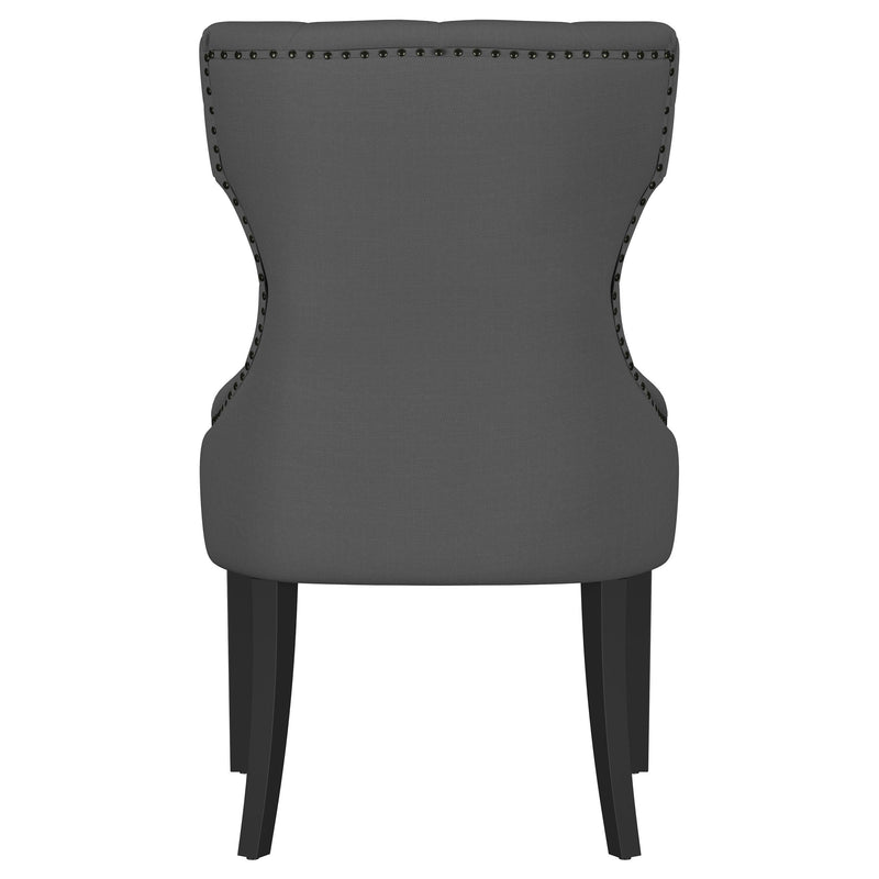 Silla de comedor tapizada con botones Baney