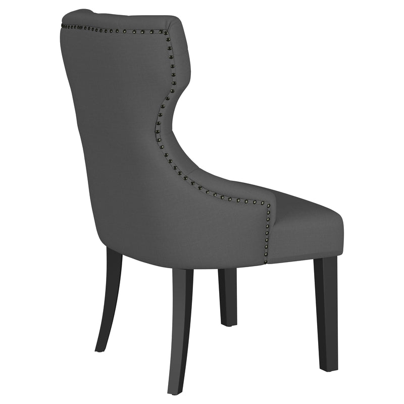 Silla de comedor tapizada con botones Baney