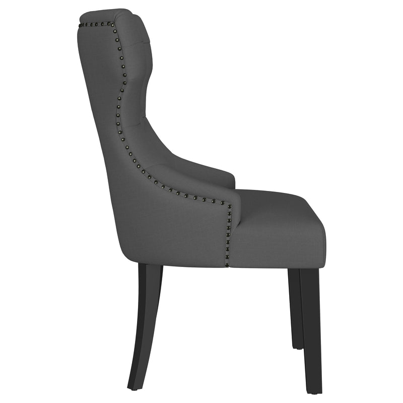Silla de comedor tapizada con botones Baney