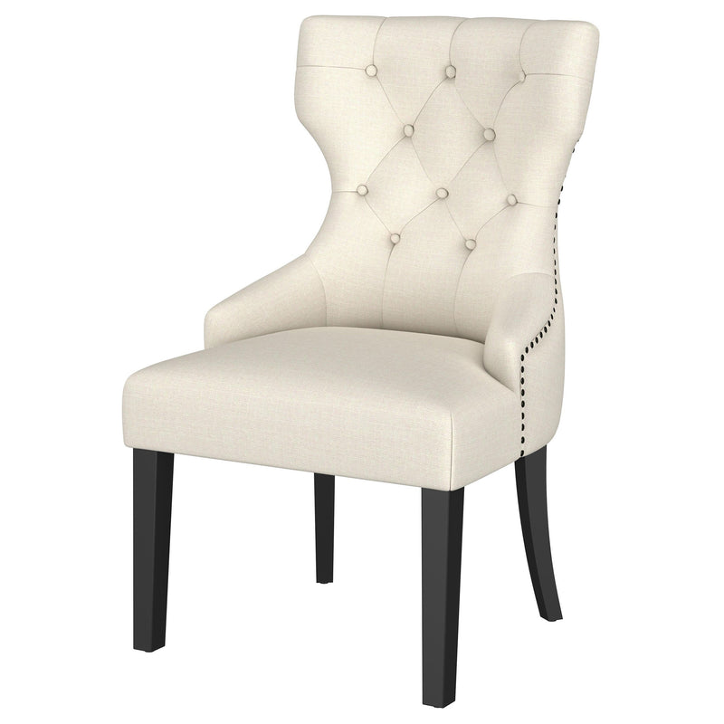 Silla de comedor tapizada con botones Baney