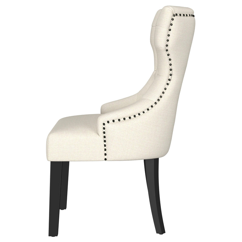 Silla de comedor tapizada con botones Baney